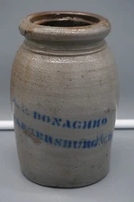 A. P. DONAGHHO, Parkersburg, WV - WAX SEALER Canning Top CROCK / Preserve Jar