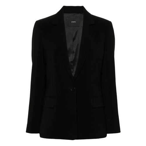 Joseph Classic Black Crepe Blazer Minimalist Size 44, US 8, 10