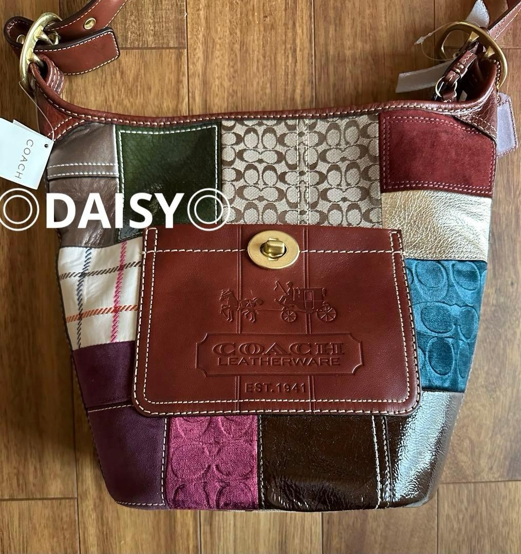 COACH Holiday Patchwork Bleecker Duffle Shoulder … - image 5