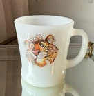 Vintage Fire-King Anchor Hocking Esso Exxon Tony The Tiger Milk Glass Mug