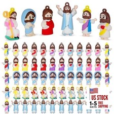 60PCS Mini Little Jesus Figures,Easter Basket Stuffers Jesus Figurines 60yesu