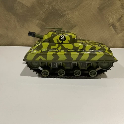 Vintage 1950's MARX Wind-Up Tin U.S. Army Doughboy Tank – Recoiling Cannon