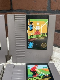 NES Game Lot(x4) Nintendo Entertainment System🔥 Mario, Baseball, Football, Golf
