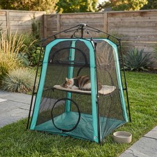 PawHut Catio Outdoor Cat Enclosure, 3-Tier Pop Up Cat Tent