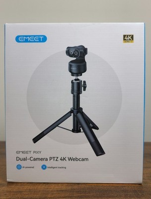 EMEET PIXY Dual-Camera AI-Powered PTZ Web Camera 4K with Tripod (MODEL E3138)