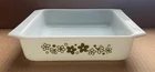 VTG Pyrex 922 Spring Blossom Crazy Daisy 8x8 Square Baking Casserole Dish CLEAN