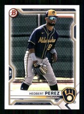 2021 Bowman Draft #BD-97 Hedbert Perez Milwaukee Brewers 63108