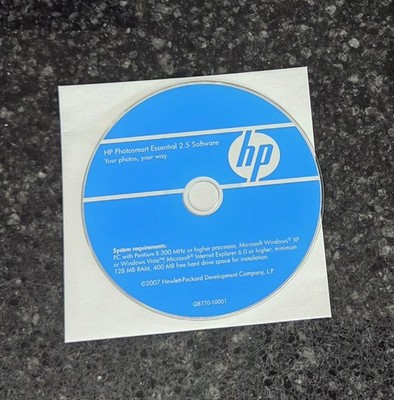 NEW HP Photosmart Essential 2.5 Pc Photo Software CD-ROM Windows