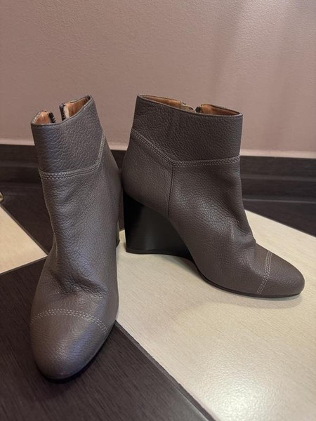 Women Lanvin Ankle Boots Brown Leather 39