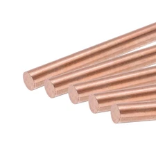 5 Pack Pure Copper Round Rod 5mm/0.2 Inch Dia 13 Inch Length Copper Rod
