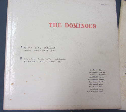 2 Rare Vinyl LP Records The Dominoes Chicago 1950's Jazz Dance Band - Picture 2 of 9