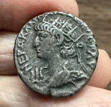 ROMAN. NERO AND AUGUSTUS. TETRADRACHM OF ALEXANDRIA, EGYPT, 66-7 A.D.