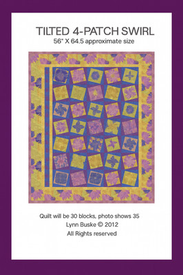 New in Package | Tilted 4-Patch Swirl Ruler Set | Quilt Pattern Precision |