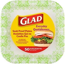 Square Heavy Duty Paper Plates 10" 50ct
