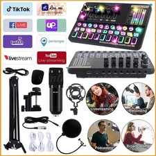 Podcast Equipment Bundle Home Studio Recording Kit Music Mixer Headphones BM-800