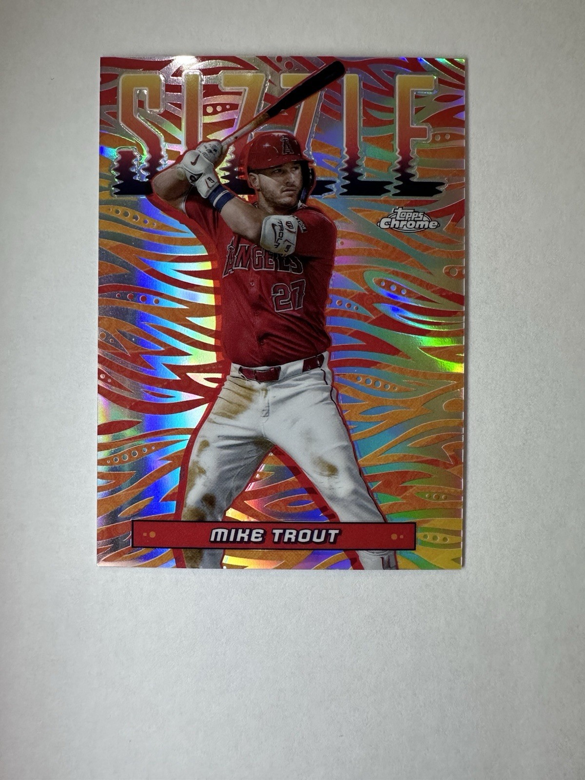 2024 Topps Chrome Update Mike Trout Sizzle SSP #SIZ-9 Los Angeles Angels
