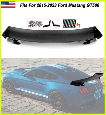 For 15-23 Ford Mustang GT500 CFTP Style Carbon Look Rear Trunk Spoiler Wing Lip