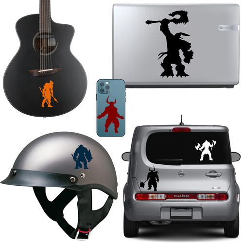 Orc Vinyl Decal Stickers Car Window Wall Laptop Mug Ork Humanoid Monster Goblin - Picture 3 of 12