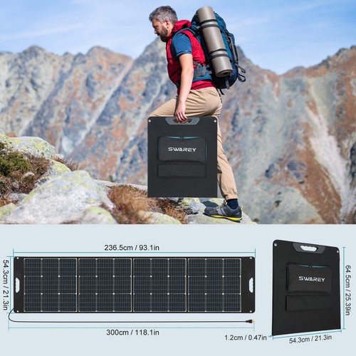 SWAREY 1000W/500W/150W Power Station Battery Solar Generator W/ 100W Solar Panel - Picture 94 of 118