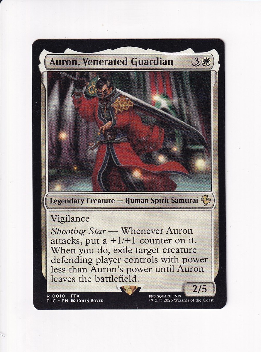 MAGIC THE GATHERING MTG COMMANDER: FINAL FANTASY AURON, VENERATED