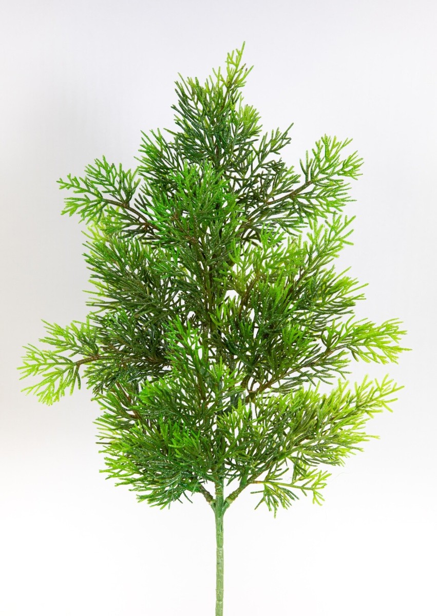 Zedernzweig Nature 50cm ZJ künstliche Zeder Tanne Tannenzweigen Kunststoff Sprit