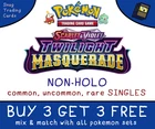 Twilight Masquerade Single Cards - Pokemon - BUY 3 GET 3 - MINT