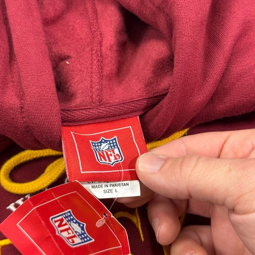 Vintage Washington Redskins hoodie adult Large sweatshirt pullover Deadstock NWT - Picture 6 of 9