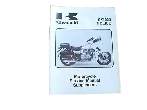 KAWASAKI KZ1000 POLICE 99963 0056 MANUAL SUPPLEMENT USED 1 QTY OEM