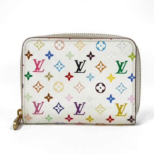 Louis Vuitton Monogram Multicolor Monedero Blanco M93741 de Japón | eBay
