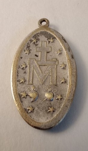 Catholic Religious Faith Miraculous Mary 1830 Medal Pendant 10k Vermeil - Picture 3 of 8