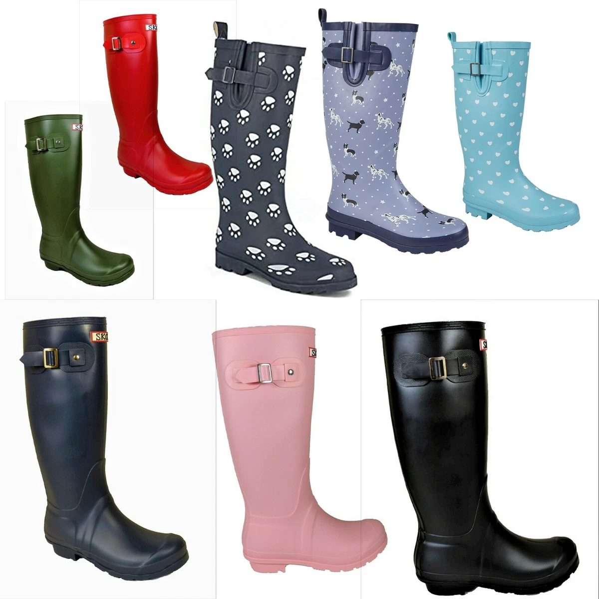 Ladies tall cheap rubber boots
