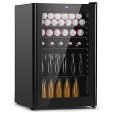 Mini Fridge 115L with Glass Door Small Drinks Fridge Small Fridge Indoor/outdoor