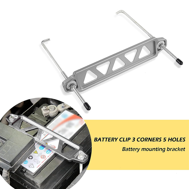 Kimiss Heavy Duty Aluminum Car Battery Tie Down Bracket Hold | Meses Sin Interés - Foto 3