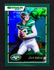 2021 Panini Clearly Donruss - Zach Wilson - Rookie 2001 Retro Green SSP /25