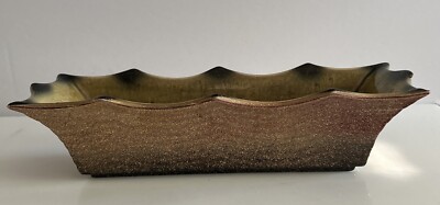 Hull Pottery 82  Black and Red Vintage 12 1/2  Inch Rectangular Planter