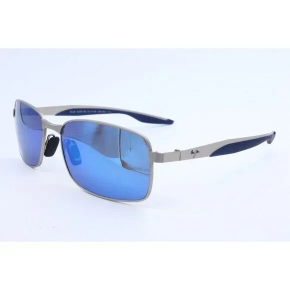 New Maui Jim SHOAL MJ 79717M Grey Rectangle Sunglasses Blue Hawaii