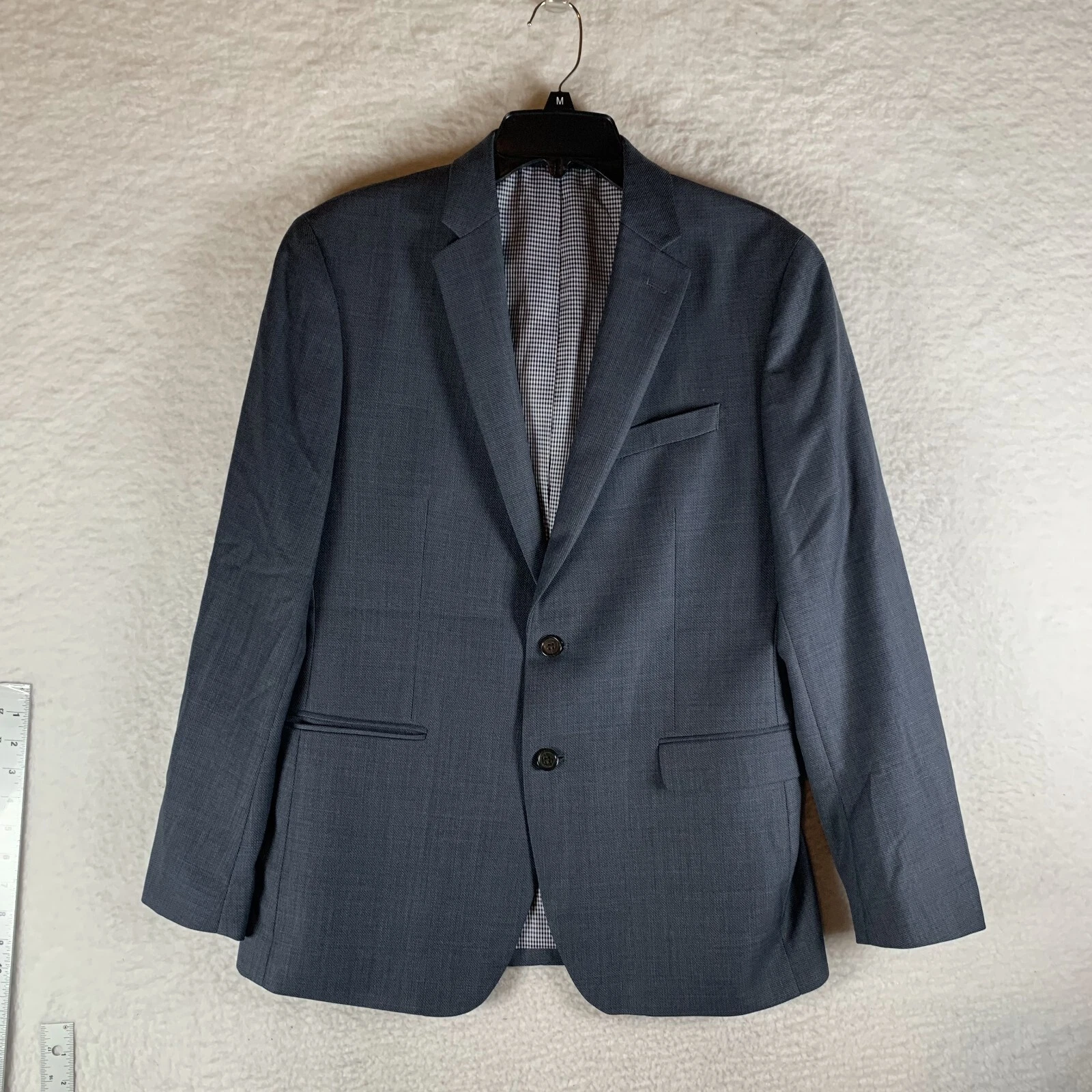 Banana Republic x Marzotto Blazer Jacket Men's 40 Gray Wool Modern Slim Fit 9660