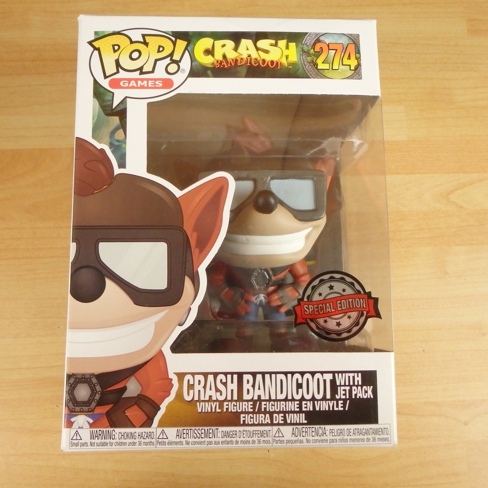 274 Funko Pop! Games Crash Bandicoot Jet Pack Special Edition 90s
