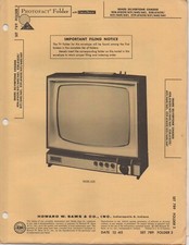 1965 SEARS SILVERTONE 456.61620 TELEVISION SERVICE MANUAL PHOTOFACT 61621 MORE