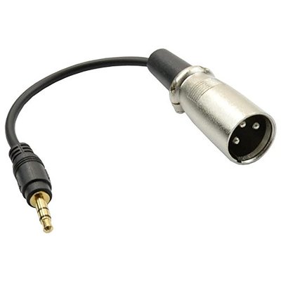  3.5mm (1/8'') Stereo Mini Male TRS (PC/Laptop) to XLR (3 Pin)Male Audio Cable 6''