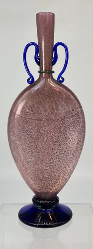 Original MICHAEL J. SCHUNKE Sculptural Vase Nine Iron Studios Hand Blown Glass