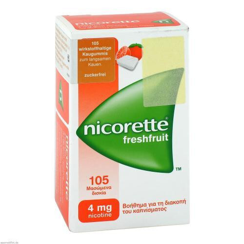 NICORETTE 4 mg freshfruit Kaugummi 105 St PZN 13754031