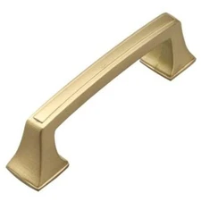 GlideRite 3 in" Center Classic Base Pull Cabinet Hardware Handle, Satin Gold