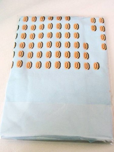 Club Nintendo T-shirt Super Mario Bros. Coin Light Blue Size L 2010 Japan JP New - Picture 2 of 2