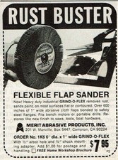 1977 Vintage Print Ad Rust Buster Flexible Flap Sander Merit Abrasive Products