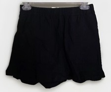 Czarne elastyczne szorty w talii - rozmiar M