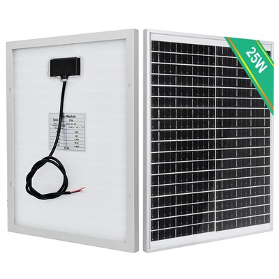 25 Watt 12 Volt Solarpanel IP65 Wasserdichtes Solarmodul Off Grid Batterielad...