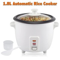 Electric Rice Cooker - Non-Stick Removable Bowl and Keep Warm Function 1.8L