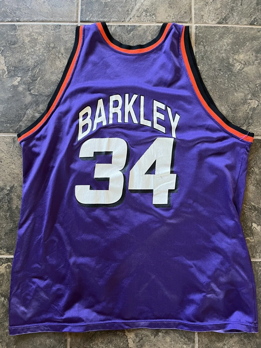 Vintage Charles Barkley Phoenix Suns Big Champion Basketball Jersey Sz 48  XL VTG