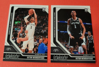 Victor Wembanyama ROOKIE Cards #d 23 -24 PANINI INSTANT 1st NBA GAME +1st DOUBLE